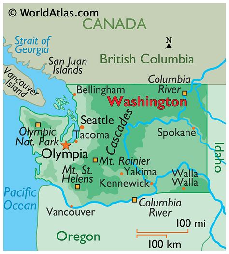 Washington Maps & Facts .